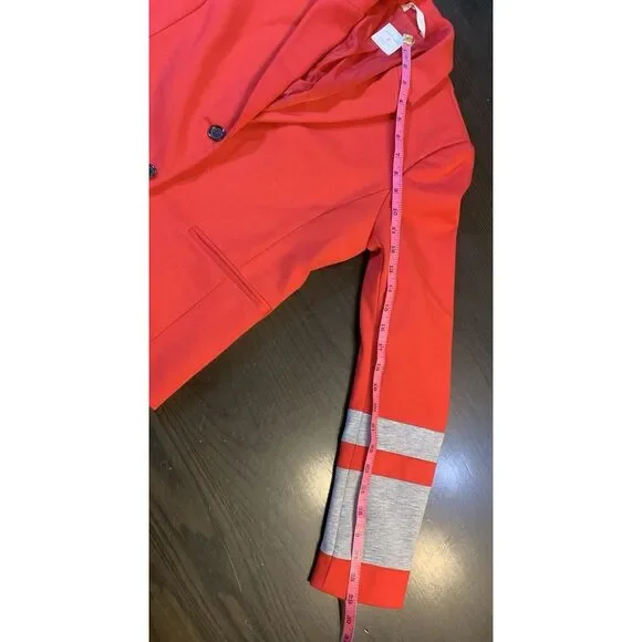 Gap Academy Blazer Womens 8 Red Gray Stripes Collegiate Academia Retro Preppy - Picture 12 of 16